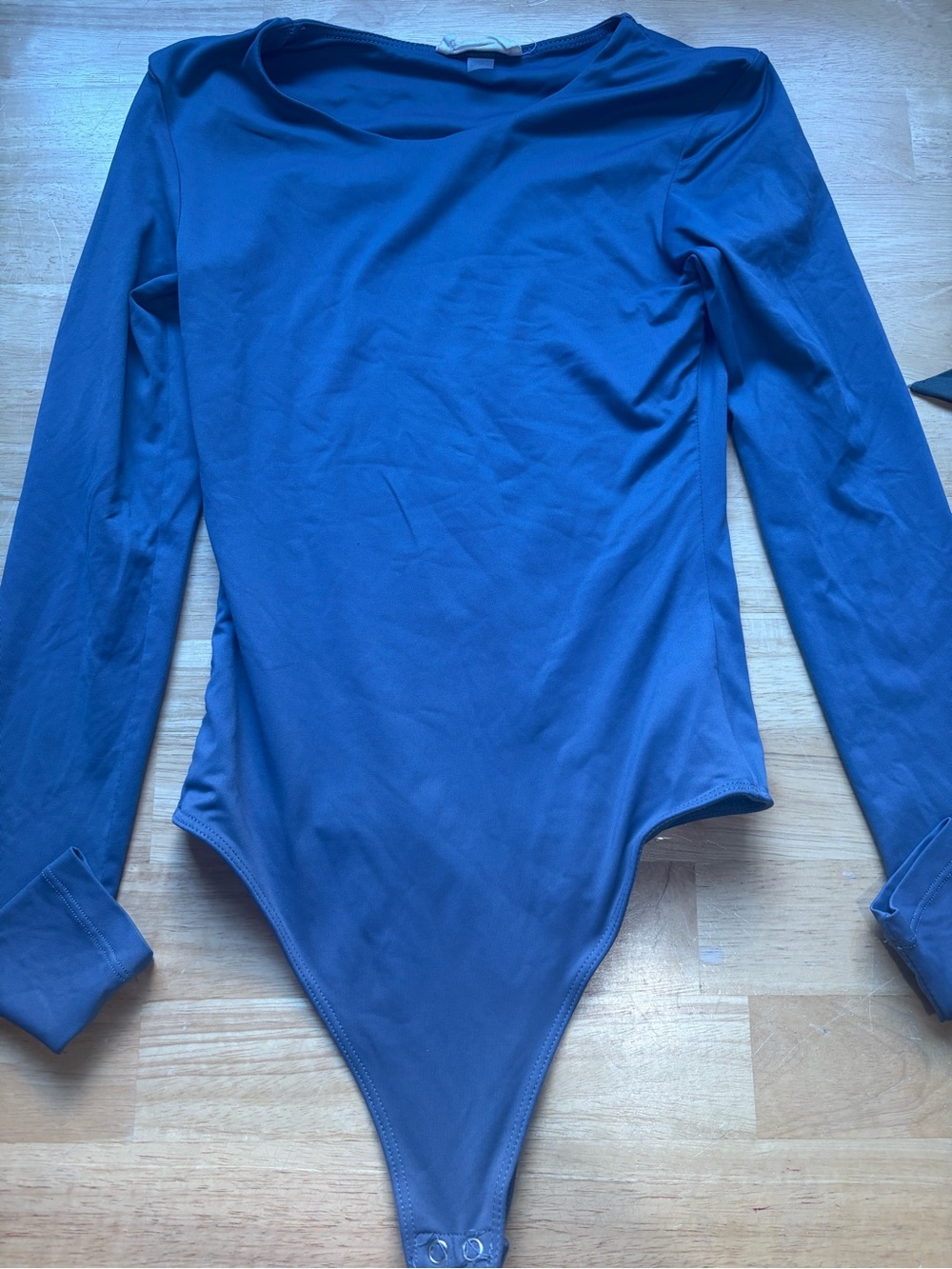 Kids Long-Sleeve One-Piece Bodysuit in Navy Blue